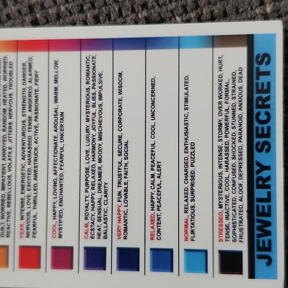 Color Changing Mood Ring NWT Sz.8 New Unisex Goldtone With Enamel inlay. - Picture 8 of 12